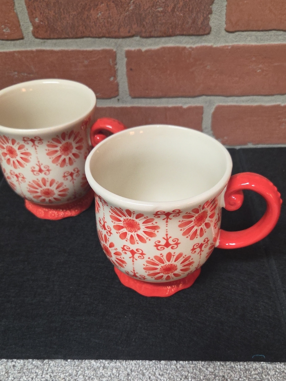 Pioneer Women Coral Floral Ceramic Mug - Set of 2